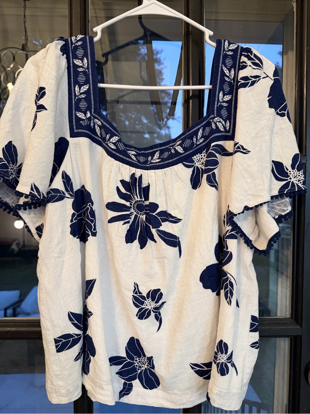 Boho Floral Square-Neck blouse by draper James